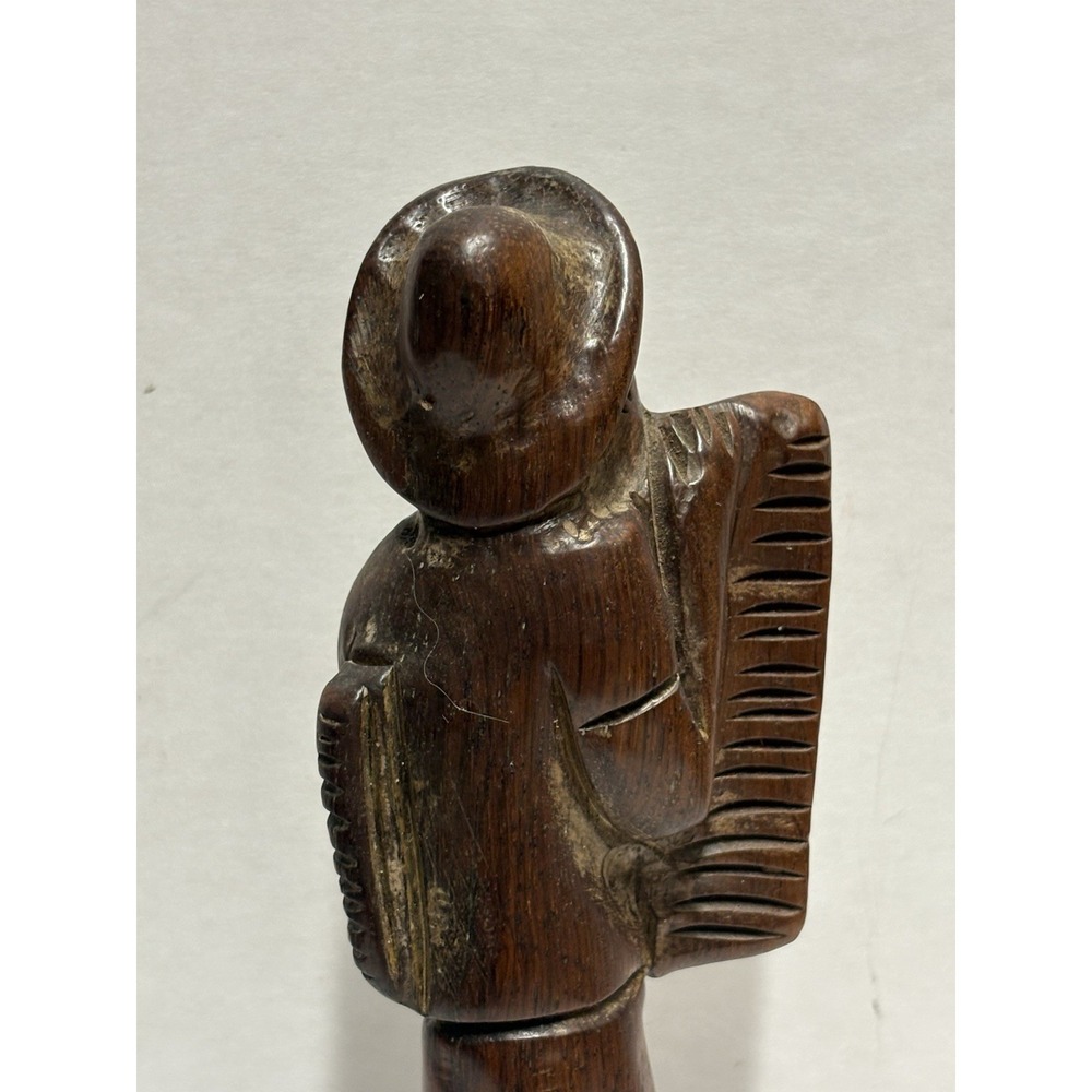 Figurine Sculpture Statue Old Traveling Man Brazil figurine 9 in Wood - Picture 7 of 12
